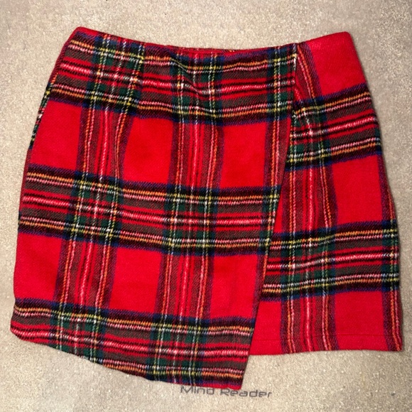 SHEIN Dresses & Skirts - SHEIN Red Tartan Mini Skirt